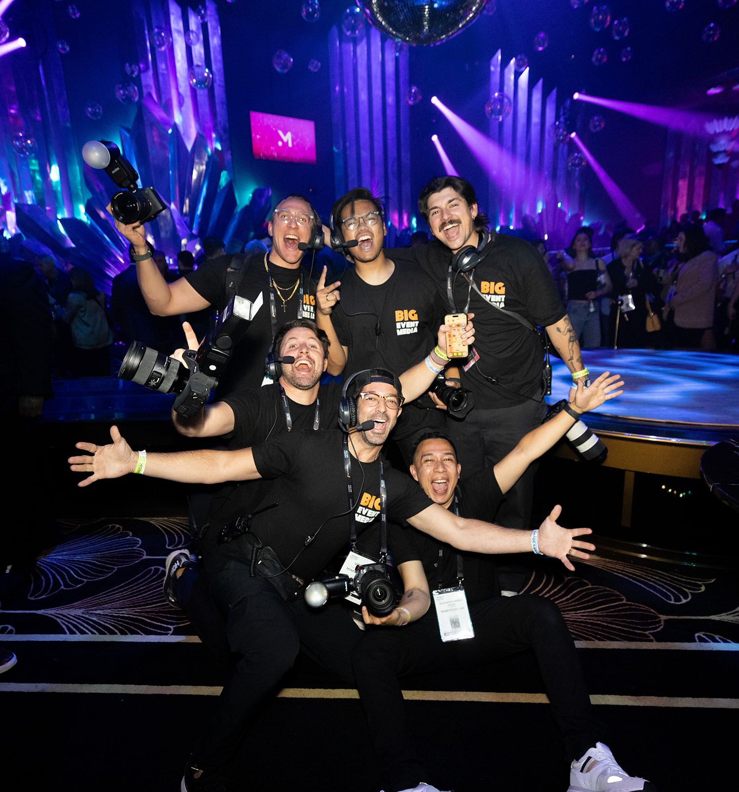 The Big Event Media crew on the show floor